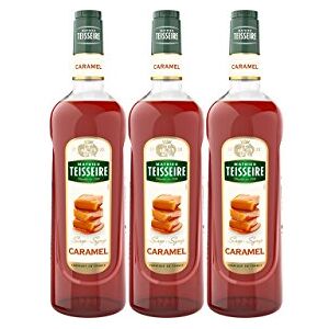 Mathieu Teisseire Lot de 3 sirops de Caramel , pour boissons milk-shakes, cafés, desserts, sodas, spritz, limonades, 3 bouteilles de 1L - Publicité Mathieu Teisseire Lot de 3 sirops de Caramel , pour boissons milk-shakes, cafés, desserts, sodas, spritz, limonades, 3 bouteilles de 1L - Publicité