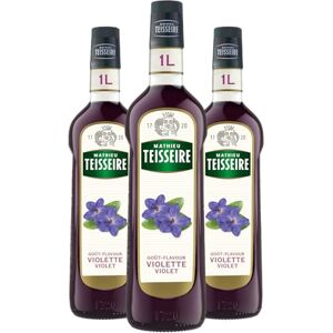 Mathieu Teisseire Pack de 3 sirops de violette Teisseire qualité professionnelle 3 x 1L - Publicité Mathieu Teisseire Pack de 3 sirops de violette Teisseire qualité professionnelle 3 x 1L - Publicité