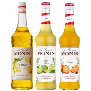 Wine And More Lot sirops agrumes Citron 1L, Citron vert 70cL, Orange 70cL - Publicité Wine And More Lot sirops agrumes Citron 1L, Citron vert 70cL, Orange 70cL - Publicité