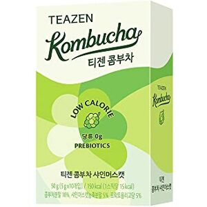 TeaZen Pack de 10 Sachets Kombucha Raisin Shine Muscat Boisson Instantanée Probiotique Thé Sans Sucre Faible en Calories Vegan Clean Label 10 x 5 g - Publicité TeaZen Pack de 10 Sachets Kombucha Raisin Shine Muscat Boisson Instantanée Probiotique Thé Sans Sucre Faible en Calories Vegan Clean Label 10 x 5 g - Publicité