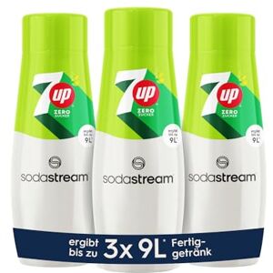 sodastream Sirop 3 x 7UP Zéro Sucre 1 Bouteille pour 9 litres de boisson prête à l'emploi, préparée en quelques secondes et toujours fraîche, 440 ml - Publicité sodastream Sirop 3 x 7UP Zéro Sucre 1 Bouteille pour 9 litres de boisson prête à l'emploi, préparée en quelques secondes et toujours fraîche, 440 ml - Publicité
