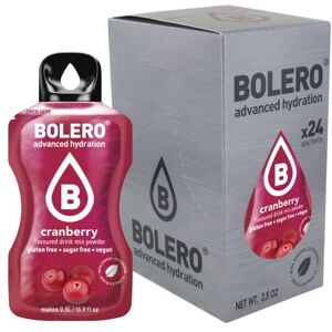 Bolero CRANBERRY 24x3g Jus en poudre sans sucre, édulcoré à la stévia + vitamine C pour enfants et sportifs sans gluten, végétalien saveur de canneberge - Publicité Bolero CRANBERRY 24x3g Jus en poudre sans sucre, édulcoré à la stévia + vitamine C pour enfants et sportifs sans gluten, végétalien saveur de canneberge - Publicité