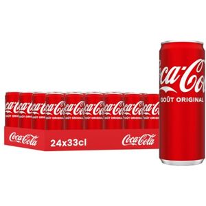 Coca-Cola Original, Boisson Gazeuse, Canette 33cl, Pack de 24 - Publicité Coca-Cola Original, Boisson Gazeuse, Canette 33cl, Pack de 24 - Publicité
