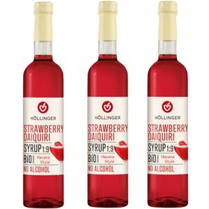 Höllinger Sirop Strawberry Daiquiri Bio Sans Alcool, Style Havana, 1:9, 3x500ml, Liquide - Publicité Höllinger Sirop Strawberry Daiquiri Bio Sans Alcool, Style Havana, 1:9, 3x500ml, Liquide - Publicité