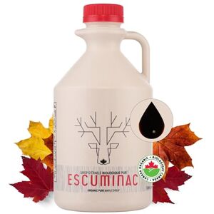Escuminac Sirop d'érable canadien très foncé primé. Restaurant, Chef Size 1 L (33.8 fl oz) Canada Grade A Strong Taste (anciennement Grade C) Pur, biologique, d'origine unique, non mélangé. Publicité Escuminac Sirop d'érable canadien très foncé primé. Restaurant, Chef Size 1 L (33.8 fl oz) Canada Grade A Strong Taste (anciennement Grade C) Pur, biologique, d'origine unique, non mélangé. Publicité