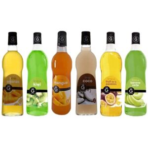 Wine And More Lot sirops exotiques Rioba Ananas 70cL, Kiwi 1L, Mangue 70cL, Coco 70cL, Fruit de la passion 1L, Banane verte 1L - Publicité Wine And More Lot sirops exotiques Rioba Ananas 70cL, Kiwi 1L, Mangue 70cL, Coco 70cL, Fruit de la passion 1L, Banane verte 1L - Publicité