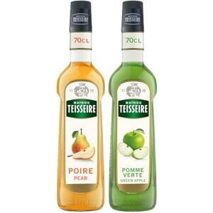 Mathieu Teisseire Assortiment de Sirop de Poire et de Sirop de Pomme verte pour boissons rafraichissantes 2x70cl - Publicité Mathieu Teisseire Assortiment de Sirop de Poire et de Sirop de Pomme verte pour boissons rafraichissantes 2x70cl - Publicité