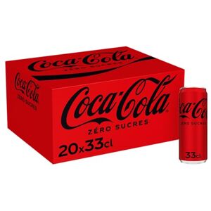 Coca-Cola Zéro Boisson gazeuse, 20 canettes de 33 cl - Publicité Coca-Cola Zéro Boisson gazeuse, 20 canettes de 33 cl - Publicité
