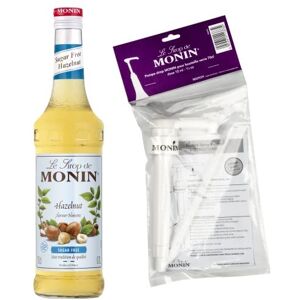 Monin Noisette Sans Sucre + 1 Pompe à Sirop Pour Café, Chocolat Chaud, Capuccino ou Latte Arômes Naturels Bouteille en Verre 70 cl - Publicité Monin Noisette Sans Sucre + 1 Pompe à Sirop Pour Café, Chocolat Chaud, Capuccino ou Latte Arômes Naturels Bouteille en Verre 70 cl - Publicité