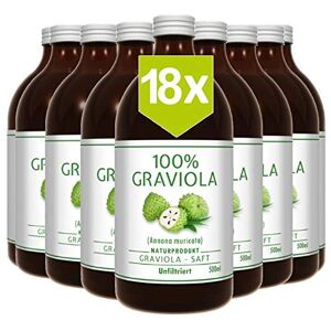 Graviola.de 18 x 100% JUS DE COROSSOL 18 x 500ml non filtré et végétalien à base de 100% purée de corossol. Guanábana. Soursop. Graviola. Stachelannone. Publicité Graviola.de 18 x 100% JUS DE COROSSOL 18 x 500ml non filtré et végétalien à base de 100% purée de corossol. Guanábana. Soursop. Graviola. Stachelannone. Publicité