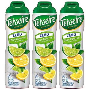Teisseire Pack de 3 sirops sans sucre citron citron vert - Publicité Teisseire Pack de 3 sirops sans sucre citron citron vert - Publicité