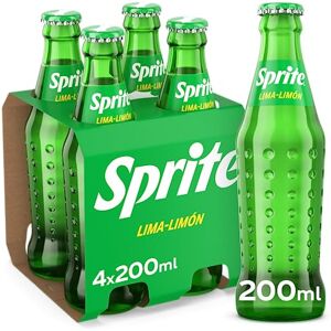 Sprite Lime citron, rafraîchissement faible en calories Pack de 4 bouteilles en verre de 200 ml - Publicité Sprite Lime citron, rafraîchissement faible en calories Pack de 4 bouteilles en verre de 200 ml - Publicité