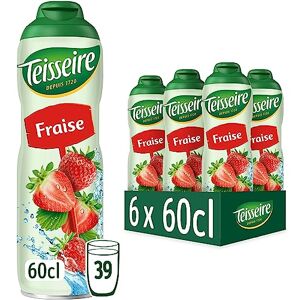 Teisseire Sirop de Fraise pour Boisson Rafraîchissante, Cocktails, Bidon Recyclable 6x60cl - Publicité Teisseire Sirop de Fraise pour Boisson Rafraîchissante, Cocktails, Bidon Recyclable 6x60cl - Publicité