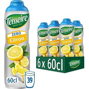 Teisseire Zéro Sucre, Sirop de Citron pour Boisson Rafraîchissante, Cocktails, Bidon 6x60cl - Publicité Teisseire Zéro Sucre, Sirop de Citron pour Boisson Rafraîchissante, Cocktails, Bidon 6x60cl - Publicité