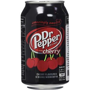 Dr Pepper Boisson Rafraîchissante au Cola aux Extraits Naturels de Cerise 350 g Lot de 8 - Publicité Dr Pepper Boisson Rafraîchissante au Cola aux Extraits Naturels de Cerise 350 g Lot de 8 - Publicité