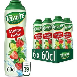 Teisseire Sirop Saveur Mojito Fraise pour Cocktail et Cocktail sans Alcool, Boisson rafraîchissante, Arômes Naturels, Bidon 6x60cl - Publicité Teisseire Sirop Saveur Mojito Fraise pour Cocktail et Cocktail sans Alcool, Boisson rafraîchissante, Arômes Naturels, Bidon 6x60cl - Publicité