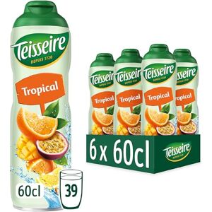 Teisseire Sirop Tropical pour Boisson Rafraîchissante, Cocktails, Bidon Recyclable 6x60cl - Publicité Teisseire Sirop Tropical pour Boisson Rafraîchissante, Cocktails, Bidon Recyclable 6x60cl - Publicité
