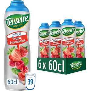 Teisseire Zéro Sucre, Sirop de Fraise Framboise pour Boisson Rafraîchissante, Cocktails, Bidon 6x60cl - Publicité Teisseire Zéro Sucre, Sirop de Fraise Framboise pour Boisson Rafraîchissante, Cocktails, Bidon 6x60cl - Publicité