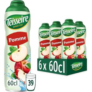 Teisseire Sirop de Pomme pour Boisson Rafraîchissante, Cocktails, Bidon Recyclable 6x60cl - Publicité Teisseire Sirop de Pomme pour Boisson Rafraîchissante, Cocktails, Bidon Recyclable 6x60cl - Publicité