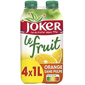 Joker Le Fruit Jus d'Orange Sans Pulpe 100% Fruits, 4 x 1L - Publicité Joker Le Fruit Jus d'Orange Sans Pulpe 100% Fruits, 4 x 1L - Publicité