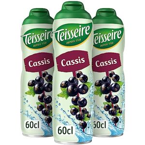 Teisseire Sirop de Cassis pour Boisson Rafraîchissante, Cocktails, Bidon Recyclable 3x60cl - Publicité Teisseire Sirop de Cassis pour Boisson Rafraîchissante, Cocktails, Bidon Recyclable 3x60cl - Publicité