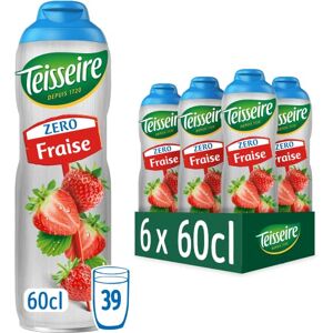 Teisseire Zéro Sucre, Sirop Fraise pour Boisson Rafraîchissante, Cocktails, Bidon 6x60cl - Publicité Teisseire Zéro Sucre, Sirop Fraise pour Boisson Rafraîchissante, Cocktails, Bidon 6x60cl - Publicité