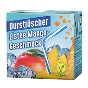 eworldpartner Durstlöscher Thé Glacé à la Mangue Boisson Délicieuse et Naturelle 500 ml 1 Pièce - Publicité