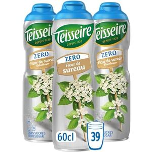 Teisseire Zéro Sucre, Sirop de Fleur de Sureau pour Boisson Rafraîchissante, Cocktails, Bidon 3x60cl - Publicité Teisseire Zéro Sucre, Sirop de Fleur de Sureau pour Boisson Rafraîchissante, Cocktails, Bidon 3x60cl - Publicité