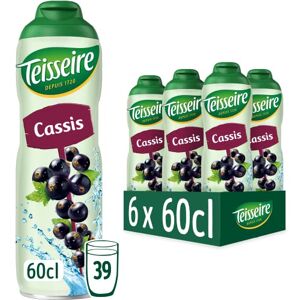 Teisseire Sirop de Cassis pour Boisson Rafraîchissante, Cocktails, Bidon Recyclable 6x60cl - Publicité Teisseire Sirop de Cassis pour Boisson Rafraîchissante, Cocktails, Bidon Recyclable 6x60cl - Publicité