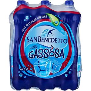 Italian Gourmet E.R. San Benedetto Gassosa Lot de 12 bouteilles de soda PET rafraîchissantes 1,5 l - Publicité Italian Gourmet E.R. San Benedetto Gassosa Lot de 12 bouteilles de soda PET rafraîchissantes 1,5 l - Publicité