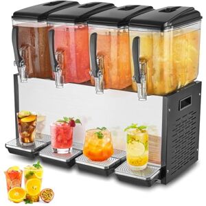VEVOR Distributeur de Boissons Commercial 4 Réservoirs de 12 L, Fontaine à Eau 510 W, Distribution de Jus Limonade Thé Glacé, Température de Refroidissement 7-12 ℃, pour Restaurant, Hôtel, Café - Publicité VEVOR Distributeur de Boissons Commercial 4 Réservoirs de 12 L, Fontaine à Eau 510 W, Distribution de Jus Limonade Thé Glacé, Température de Refroidissement 7-12 ℃, pour Restaurant, Hôtel, Café - Publicité