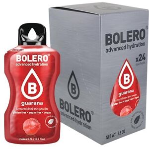 Bolero GUARANA 24x3 Jus en poudre sans sucre, édulcoré à la stévia + vitamine C pour enfants et sportifs sans gluten, végétalien Goût guarana - Publicité Bolero GUARANA 24x3 Jus en poudre sans sucre, édulcoré à la stévia + vitamine C pour enfants et sportifs sans gluten, végétalien Goût guarana - Publicité