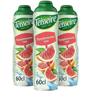 Teisseire Sirop de Pamplemousse Rose pour Boisson Rafraîchissante, Cocktails, Bidon Recyclable 3x60cl - Publicité Teisseire Sirop de Pamplemousse Rose pour Boisson Rafraîchissante, Cocktails, Bidon Recyclable 3x60cl - Publicité
