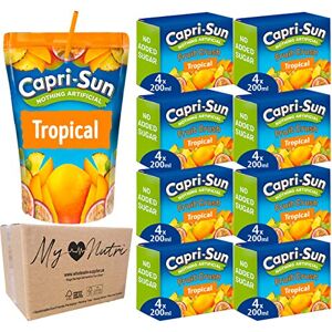 mynutri Capri-Sun Lot de 32 crasses de fruits tropicaux sans sucre ajouté 8 x 4 x 200 ml - Publicité mynutri Capri-Sun Lot de 32 crasses de fruits tropicaux sans sucre ajouté 8 x 4 x 200 ml - Publicité