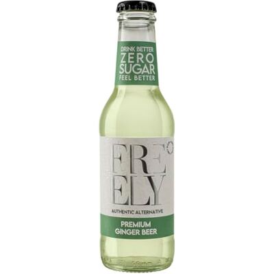 FREELY Ginger Beer Lot de 24 boissons gazeuses au gingembre sans sucre pour Moscow Mule et cocktails 24 x 200 ml - Publicité FREELY Ginger Beer Lot de 24 boissons gazeuses au gingembre sans sucre pour Moscow Mule et cocktails 24 x 200 ml - Publicité