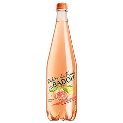 Badoit Bulles de Fruits Pamplemousse Touche de Citron 1L (pack de 6) - Publicité Badoit Bulles de Fruits Pamplemousse Touche de Citron 1L (pack de 6) - Publicité