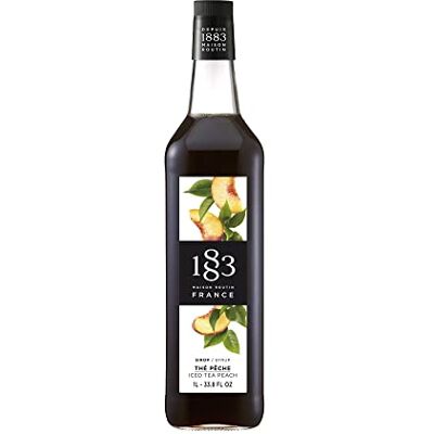 1883 MAISON ROUTIN Sirop de thé glacé à la pêche de qualité supérieure fabriqué avec du sucre de canne pur et du vrai jus de pêche pour le thé, les cocktails et les mocktails, végétalien, sans - Publicité 1883 MAISON ROUTIN Sirop de thé glacé à la pêche de qualité supérieure fabriqué avec du sucre de canne pur et du vrai jus de pêche pour le thé, les cocktails et les mocktails, végétalien, sans - Publicité