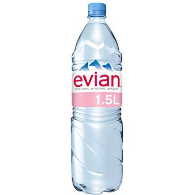 Evian Lot de 8 bouteilles d'eau de 1,5 l - Publicité Evian Lot de 8 bouteilles d'eau de 1,5 l - Publicité