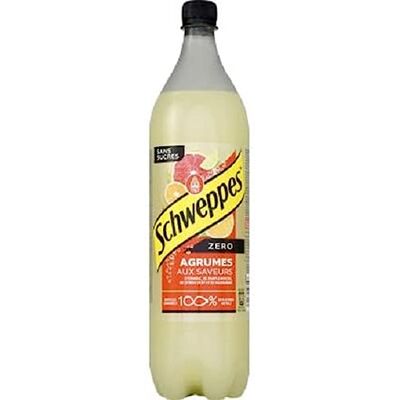Schweppes Soda agrumes zero sucre La bouteille de 1,5l - Publicité Schweppes Soda agrumes zero sucre La bouteille de 1,5l - Publicité