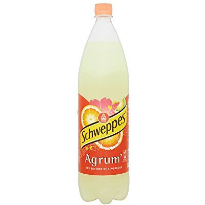 Schweppes Agrum Soda 1,5 L Lot de 6 - Publicité Schweppes Agrum Soda 1,5 L Lot de 6 - Publicité