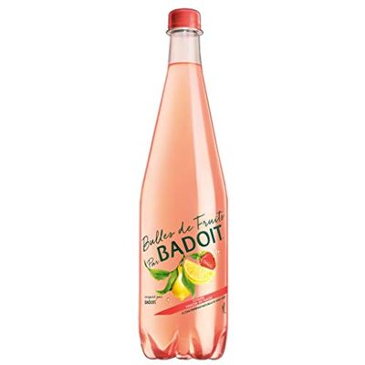 Badoit Bulles de Fruits Citron Touche de Fraise 1L (lot de 12) - Publicité Badoit Bulles de Fruits Citron Touche de Fraise 1L (lot de 12) - Publicité