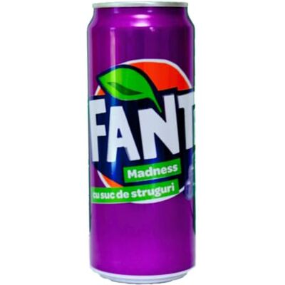 Fanta Limonade de Raisin, Pays d'origine Roumanie, 330ml Uva, 330ml - Publicité Fanta Limonade de Raisin, Pays d'origine Roumanie, 330ml Uva, 330ml - Publicité
