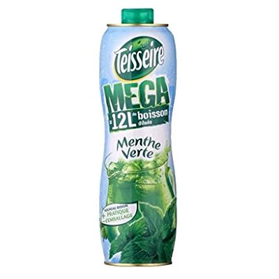 Teisseire Sirop Teisseire Mega Sirop Menthe 1,5L (lot de 5) - Publicité Teisseire Sirop Teisseire Mega Sirop Menthe 1,5L (lot de 5) - Publicité