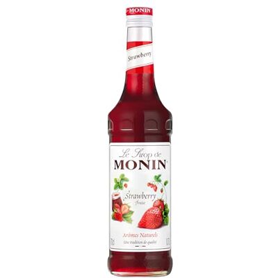 Monin Sirop de Fraise pour Cocktail, Limonade et Eau Plate Arômes Naturels 70cl - Publicité Monin Sirop de Fraise pour Cocktail, Limonade et Eau Plate Arômes Naturels 70cl - Publicité