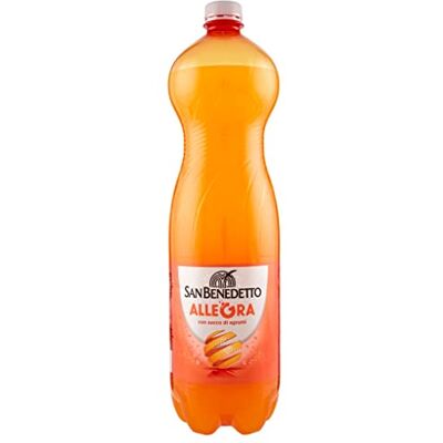 San Benedetto Allegra Aranciata PET Lot de 6 boissons gazeuses Orange limonade 1,5 l - Publicité San Benedetto Allegra Aranciata PET Lot de 6 boissons gazeuses Orange limonade 1,5 l - Publicité