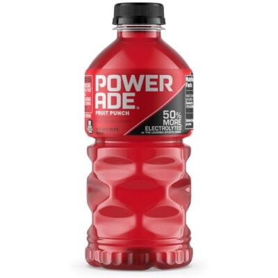 Powerade Fruit Punch, 28 oz Récupération d'entraînement, vitamine B12 pour aider à soutenir le métabolisme énergétique, vitamine C pour aider à soutenir - Publicité Powerade Fruit Punch, 28 oz Récupération d'entraînement, vitamine B12 pour aider à soutenir le métabolisme énergétique, vitamine C pour aider à soutenir - Publicité
