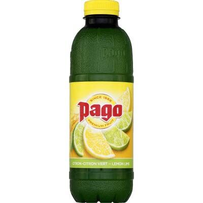 Pago Boisson aux fruits citron et citron vert La bouteille de 75cl - Publicité Pago Boisson aux fruits citron et citron vert La bouteille de 75cl - Publicité