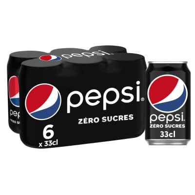 Pepsi Soda zero sucres au cola Le pack de 6 canettes de 33cl - Publicité Pepsi Soda zero sucres au cola Le pack de 6 canettes de 33cl - Publicité