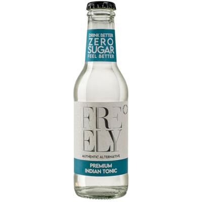 FREELY Premium Indian Tonic Water, eau tonique zéro sucre pour gin tonic, idéale pour cocktails et apéritifs, lot de 24 bouteilles de 200 ml - Publicité FREELY Premium Indian Tonic Water, eau tonique zéro sucre pour gin tonic, idéale pour cocktails et apéritifs, lot de 24 bouteilles de 200 ml - Publicité