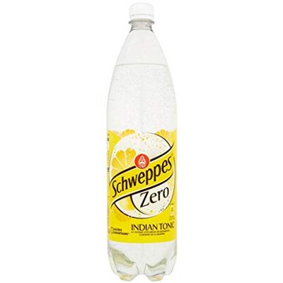 Schweppes indian tonic zéro 1,5L (lot de 12) - Publicité Schweppes indian tonic zéro 1,5L (lot de 12) - Publicité